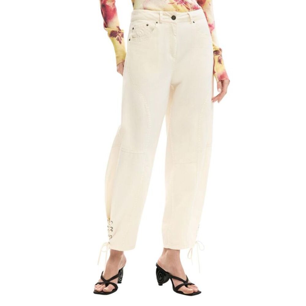 Desigual Beige Cotton Casual Women's Pants